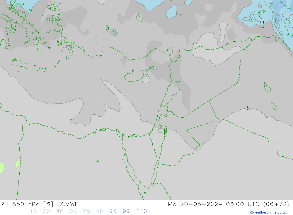 RH 850 hPa ECMWF  20.05.2024 06 UTC