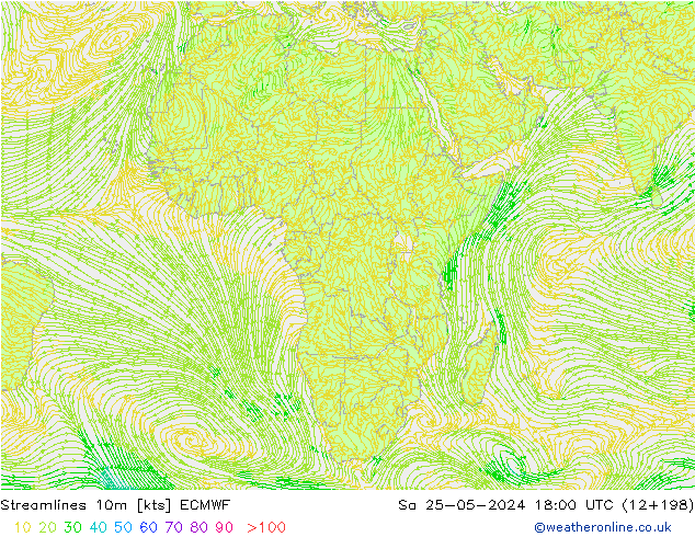 Rüzgar 10m ECMWF Cts 25.05.2024 18 UTC