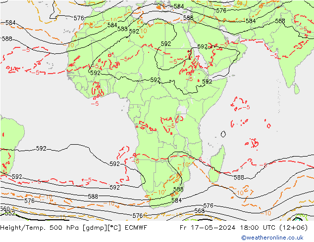 Z500/Rain (+SLP)/Z850 ECMWF Fr 17.05.2024 18 UTC