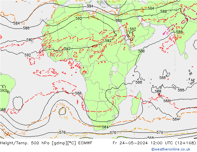 Z500/Rain (+SLP)/Z850 ECMWF пт 24.05.2024 12 UTC