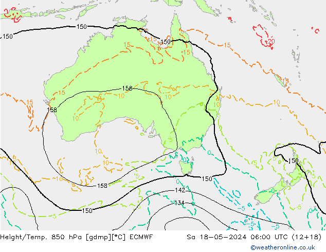 Z500/Rain (+SLP)/Z850 ECMWF sab 18.05.2024 06 UTC