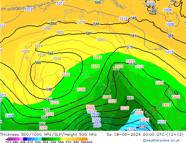 Thck 500-1000hPa ECMWF So 18.05.2024 00 UTC