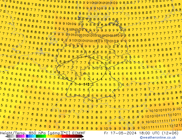 Z500/Rain (+SLP)/Z850 ECMWF ven 17.05.2024 18 UTC