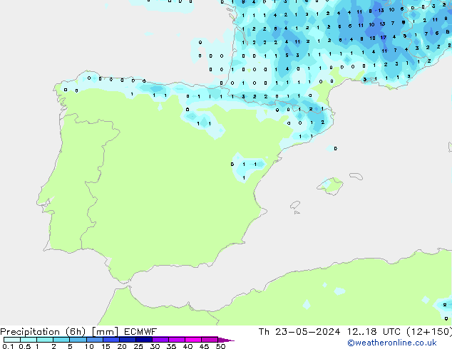 Z500/Rain (+SLP)/Z850 ECMWF Th 23.05.2024 18 UTC