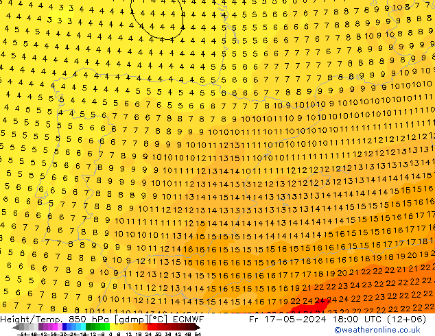 Z500/Rain (+SLP)/Z850 ECMWF Fr 17.05.2024 18 UTC