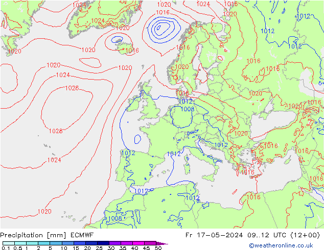 Precipitación ECMWF vie 17.05.2024 12 UTC