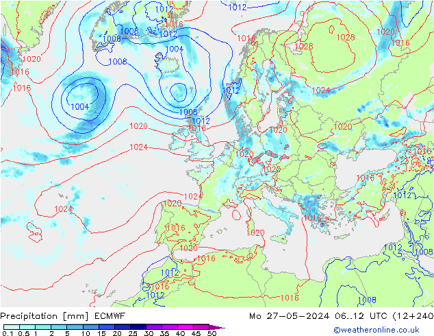 Yağış ECMWF Pzt 27.05.2024 12 UTC