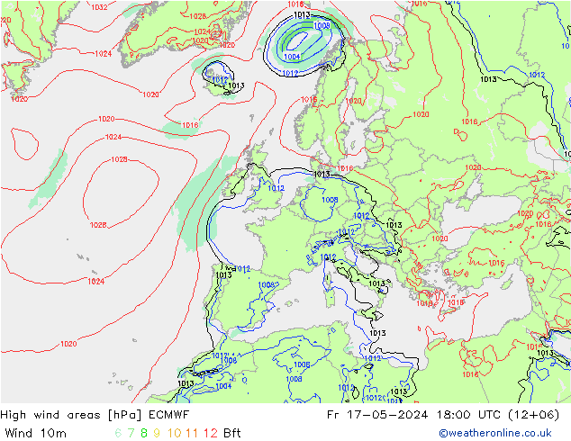 Windvelden ECMWF vr 17.05.2024 18 UTC