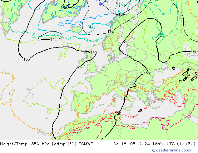 Z500/Rain (+SLP)/Z850 ECMWF sab 18.05.2024 18 UTC