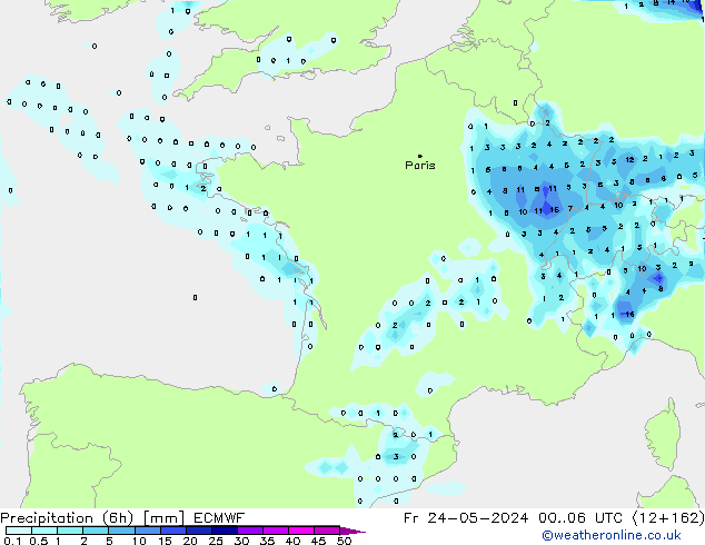 Z500/Rain (+SLP)/Z850 ECMWF пт 24.05.2024 06 UTC