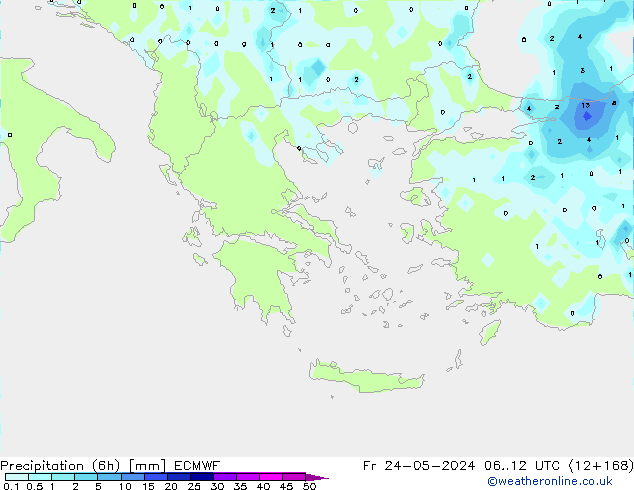 Z500/Yağmur (+YB)/Z850 ECMWF Cu 24.05.2024 12 UTC