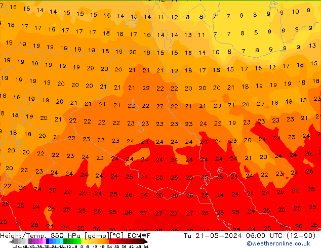 Z500/Rain (+SLP)/Z850 ECMWF  21.05.2024 06 UTC