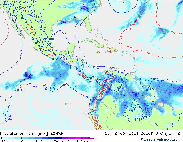 Z500/Rain (+SLP)/Z850 ECMWF so. 18.05.2024 06 UTC