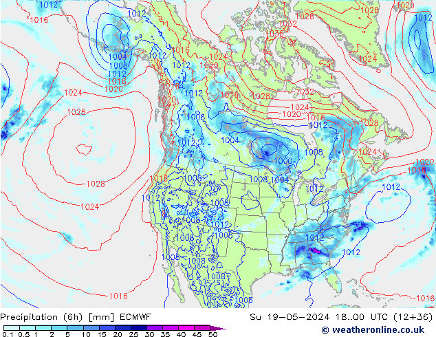 Z500/Rain (+SLP)/Z850 ECMWF Su 19.05.2024 00 UTC