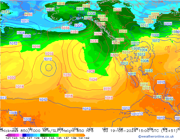 Thck 850-1000 hPa ECMWF Su 19.05.2024 15 UTC