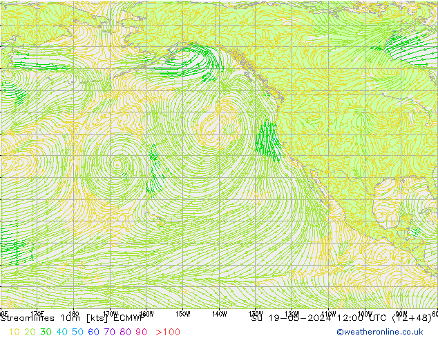 Stroomlijn 10m ECMWF zo 19.05.2024 12 UTC