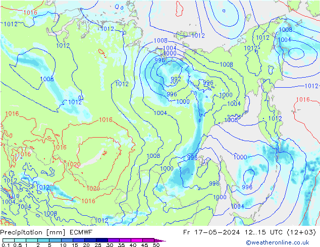 precipitação ECMWF Sex 17.05.2024 15 UTC