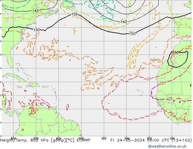 Z500/Rain (+SLP)/Z850 ECMWF ven 24.05.2024 06 UTC