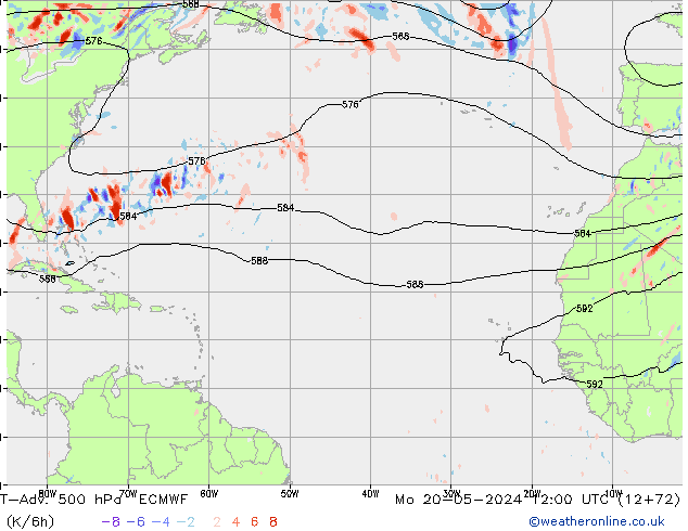 T-Adv. 500 hPa ECMWF lun 20.05.2024 12 UTC