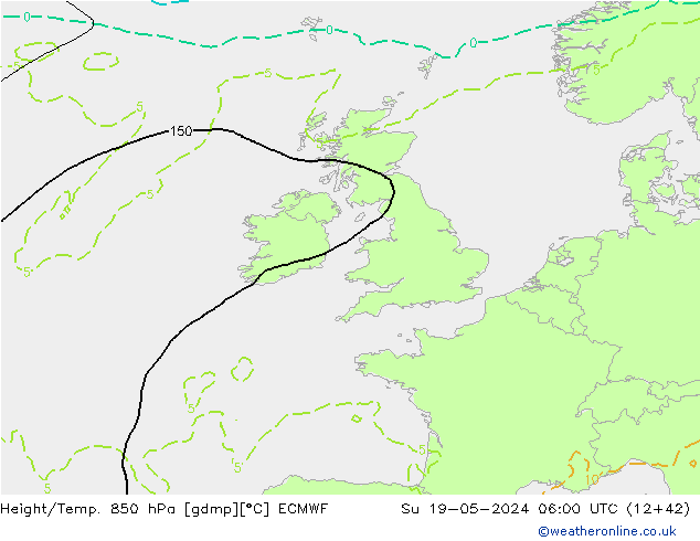 Z500/Rain (+SLP)/Z850 ECMWF  19.05.2024 06 UTC