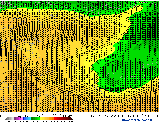 Z500/Regen(+SLP)/Z850 ECMWF vr 24.05.2024 18 UTC