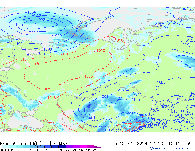 Z500/Rain (+SLP)/Z850 ECMWF so. 18.05.2024 18 UTC