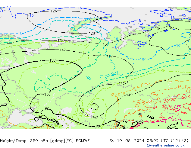 Z500/Rain (+SLP)/Z850 ECMWF  19.05.2024 06 UTC