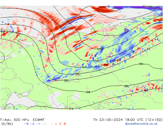 T-Adv. 500 hPa ECMWF Per 23.05.2024 18 UTC