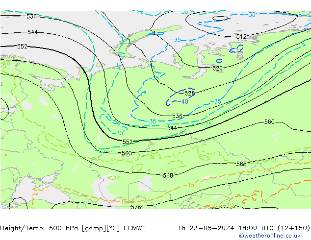 Z500/Regen(+SLP)/Z850 ECMWF do 23.05.2024 18 UTC