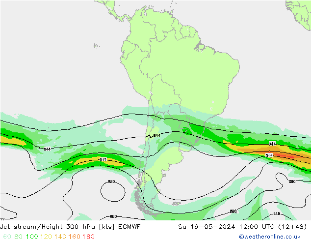 Courant-jet ECMWF dim 19.05.2024 12 UTC