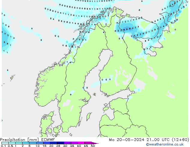 Niederschlag ECMWF Mo 20.05.2024 00 UTC