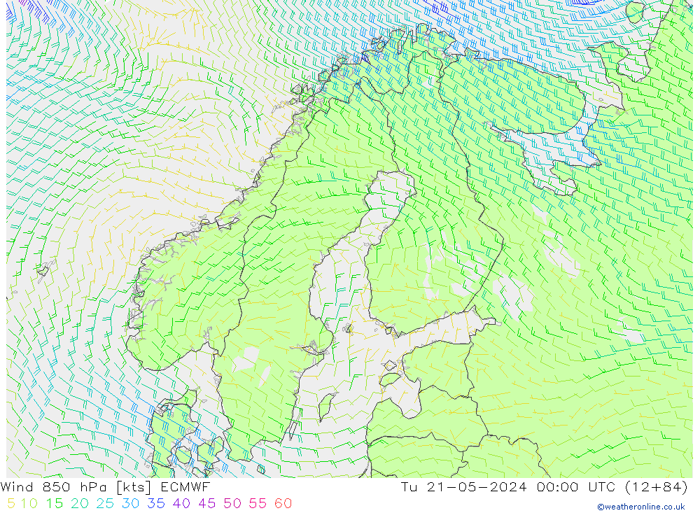 Rüzgar 850 hPa ECMWF Sa 21.05.2024 00 UTC