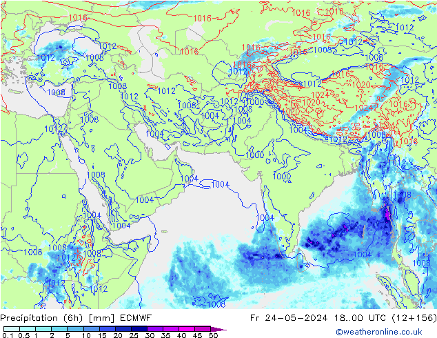 Z500/Rain (+SLP)/Z850 ECMWF ven 24.05.2024 00 UTC