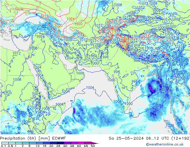 Z500/Rain (+SLP)/Z850 ECMWF  25.05.2024 12 UTC
