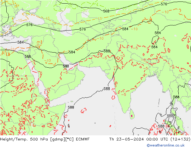 Z500/Rain (+SLP)/Z850 ECMWF Qui 23.05.2024 00 UTC