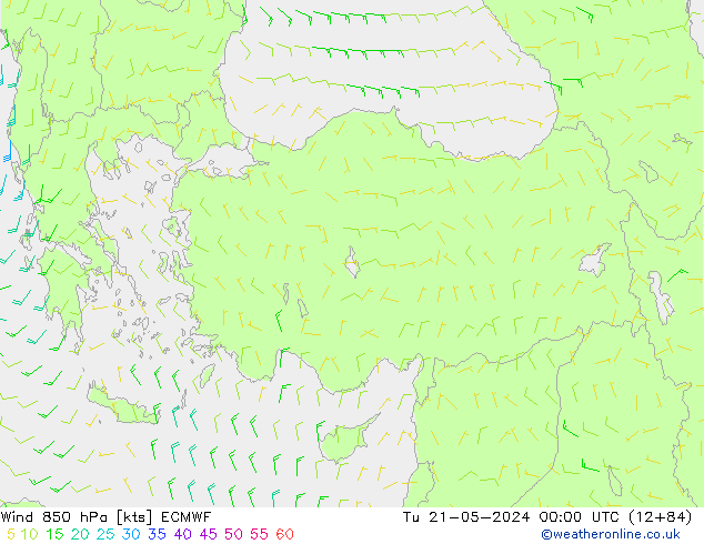Wind 850 hPa ECMWF di 21.05.2024 00 UTC