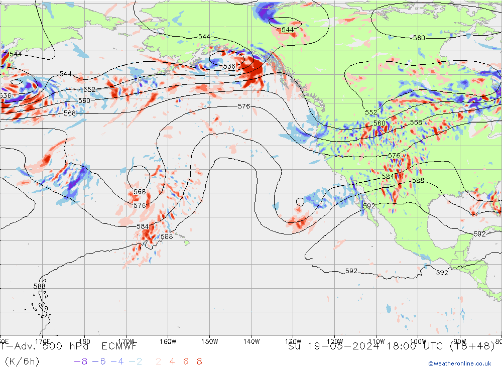 T-Adv. 500 hPa ECMWF Ne 19.05.2024 18 UTC