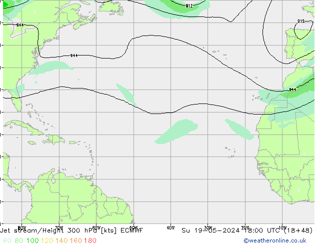 Jet Akımları ECMWF Paz 19.05.2024 18 UTC