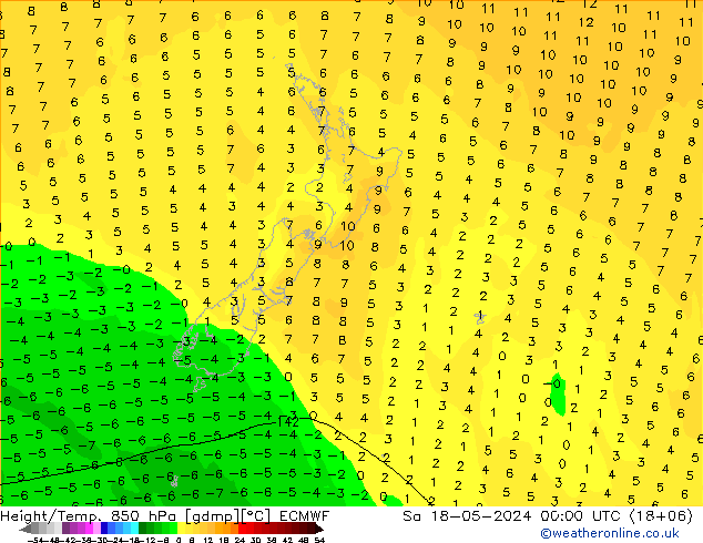 Z500/Rain (+SLP)/Z850 ECMWF So 18.05.2024 00 UTC