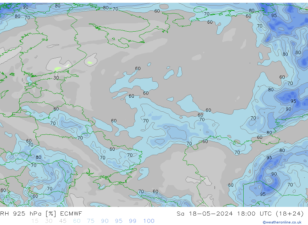 RH 925 hPa ECMWF so. 18.05.2024 18 UTC