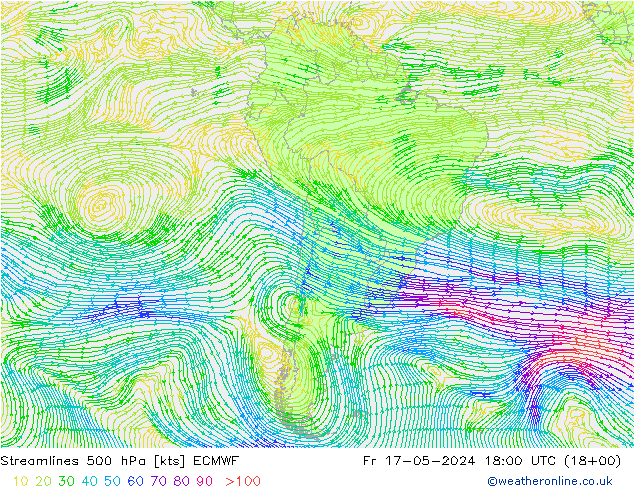 风 500 hPa ECMWF 星期五 17.05.2024 18 UTC