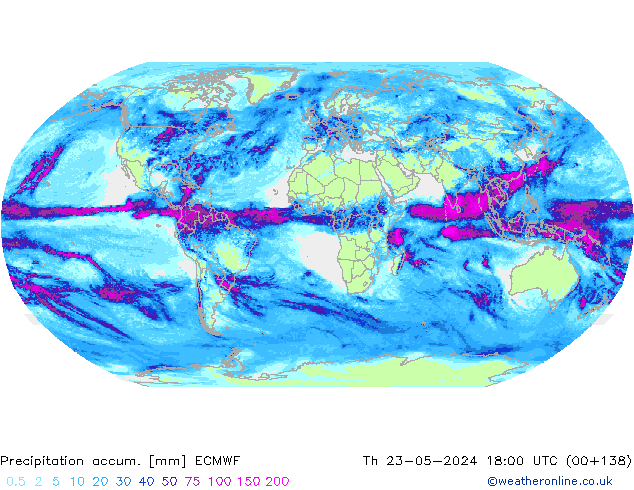 Nied. akkumuliert ECMWF Do 23.05.2024 18 UTC
