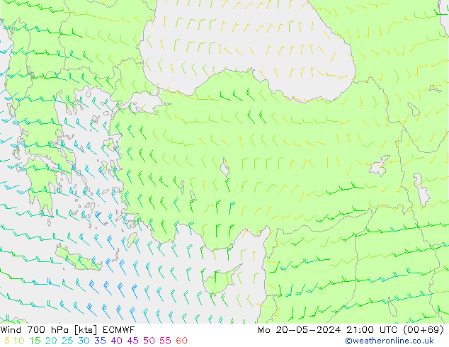 Wind 700 hPa ECMWF ma 20.05.2024 21 UTC