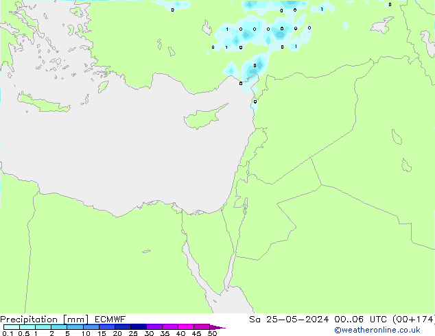 Precipitación ECMWF sáb 25.05.2024 06 UTC