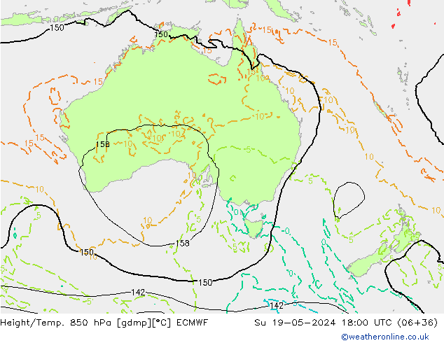 Z500/Rain (+SLP)/Z850 ECMWF So 19.05.2024 18 UTC