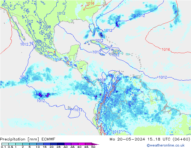 Precipitation ECMWF Mo 20.05.2024 18 UTC