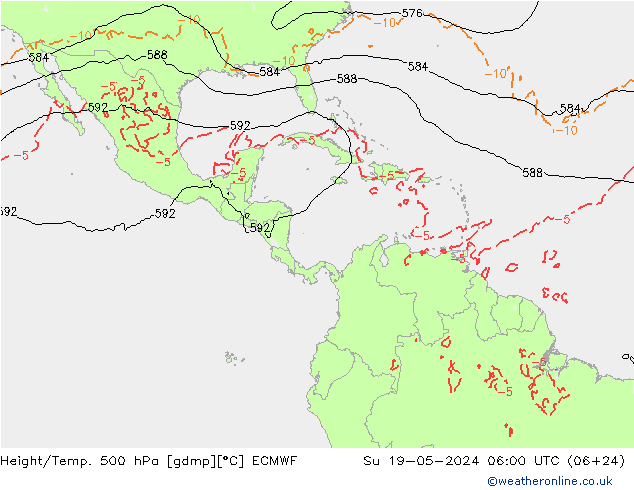 Z500/Rain (+SLP)/Z850 ECMWF dom 19.05.2024 06 UTC