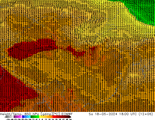 Z500/Rain (+SLP)/Z850 ECMWF 星期六 18.05.2024 18 UTC