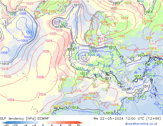 tendencja ECMWF śro. 22.05.2024 12 UTC