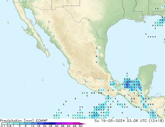 Precipitación ECMWF dom 19.05.2024 06 UTC